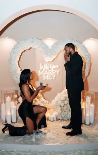 Woman Proposing - Will You Marry Me?
