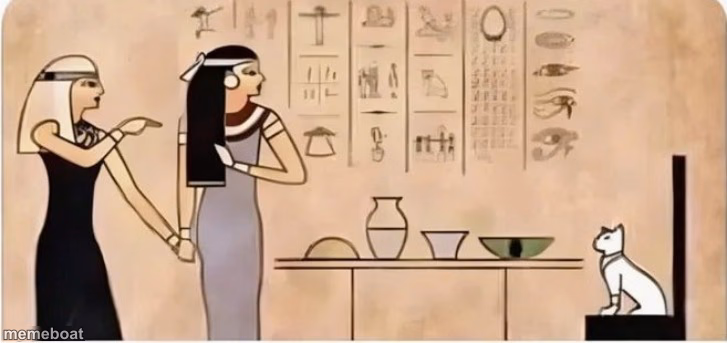 woman yelling at cat (Ancient ver.) - meme generator image preview