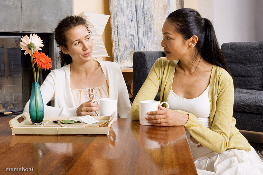 Women Talking Over Coffee - meme generator image preview