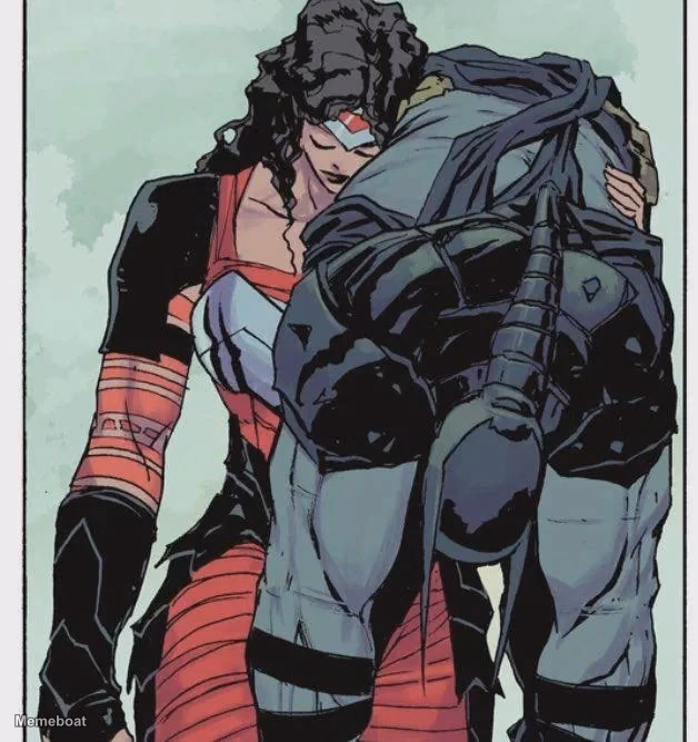 Wonder Woman Carrying Batman - meme generator image preview