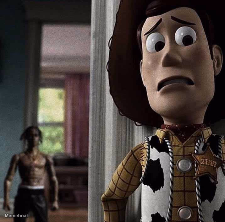 Woody Fearing Travis Scott - meme generator image preview