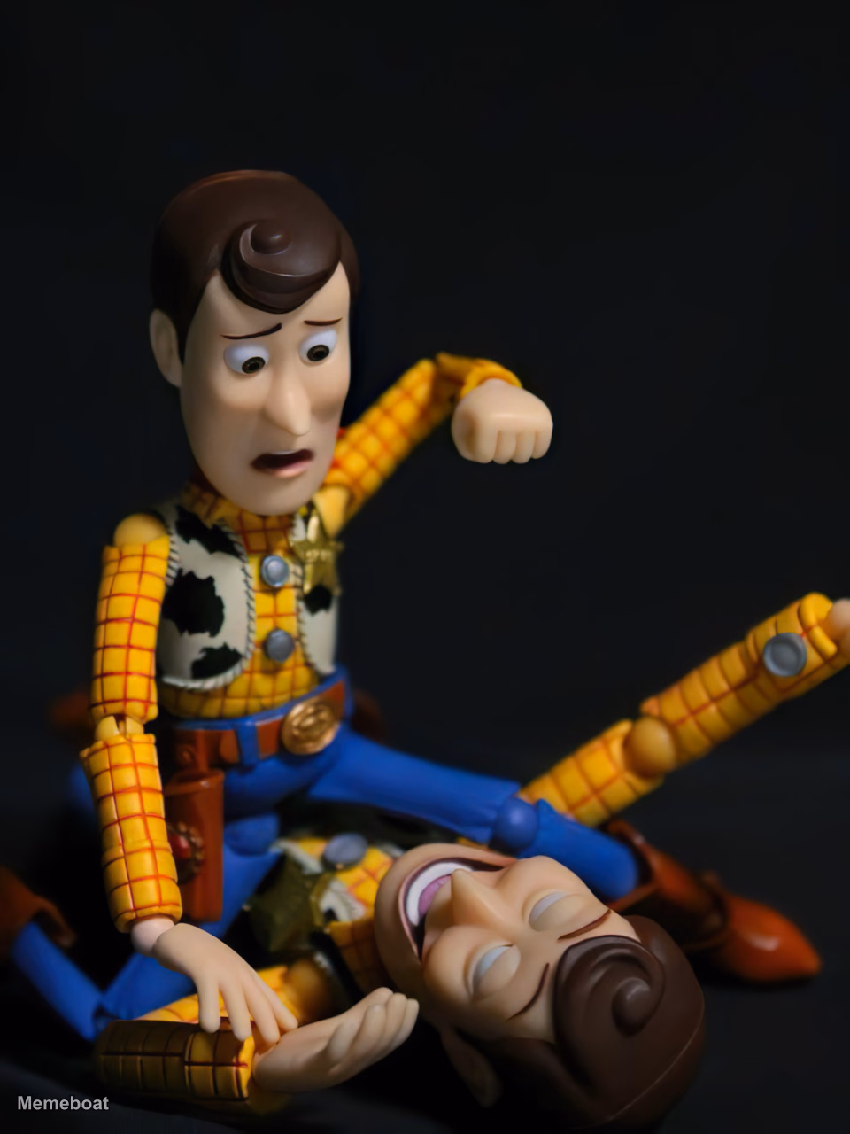 Woody Fighting Himself - meme generator image preview