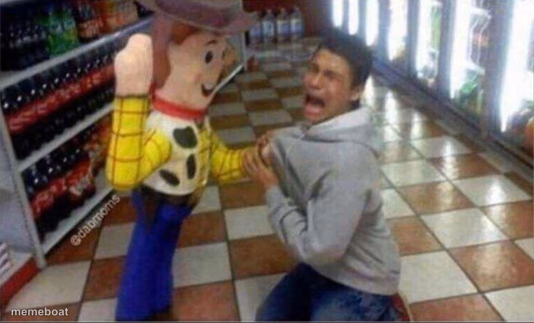woody holding guy - meme generator image preview
