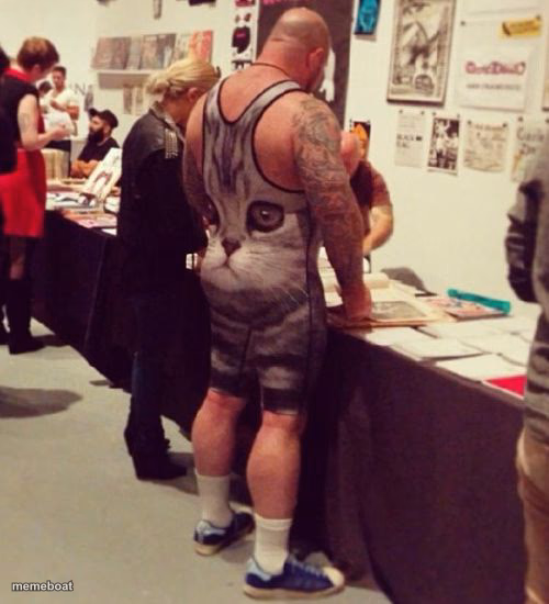 Work out clothes cat - meme generator image preview