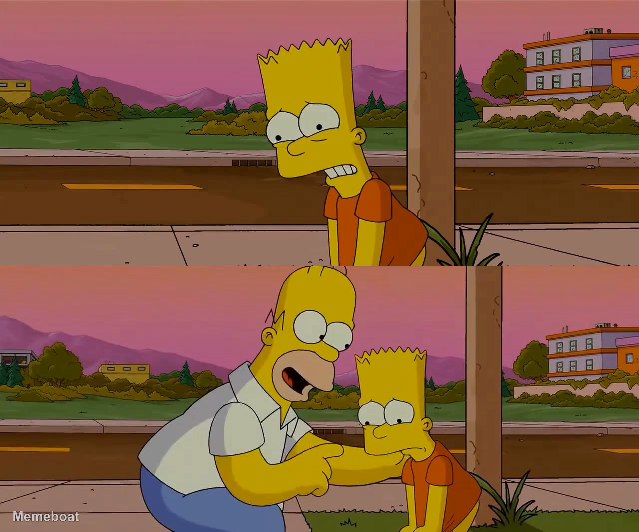 Homer Grabs Bart - meme generator image preview
