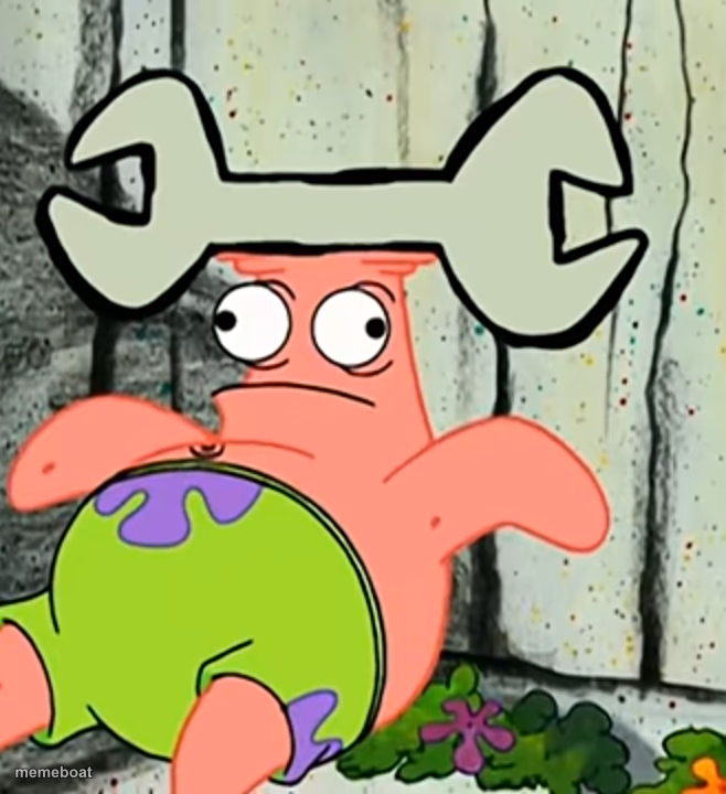 Wrench head Patrick - meme generator image preview