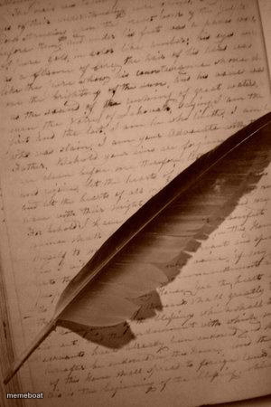 writing paper feather - meme generator image preview