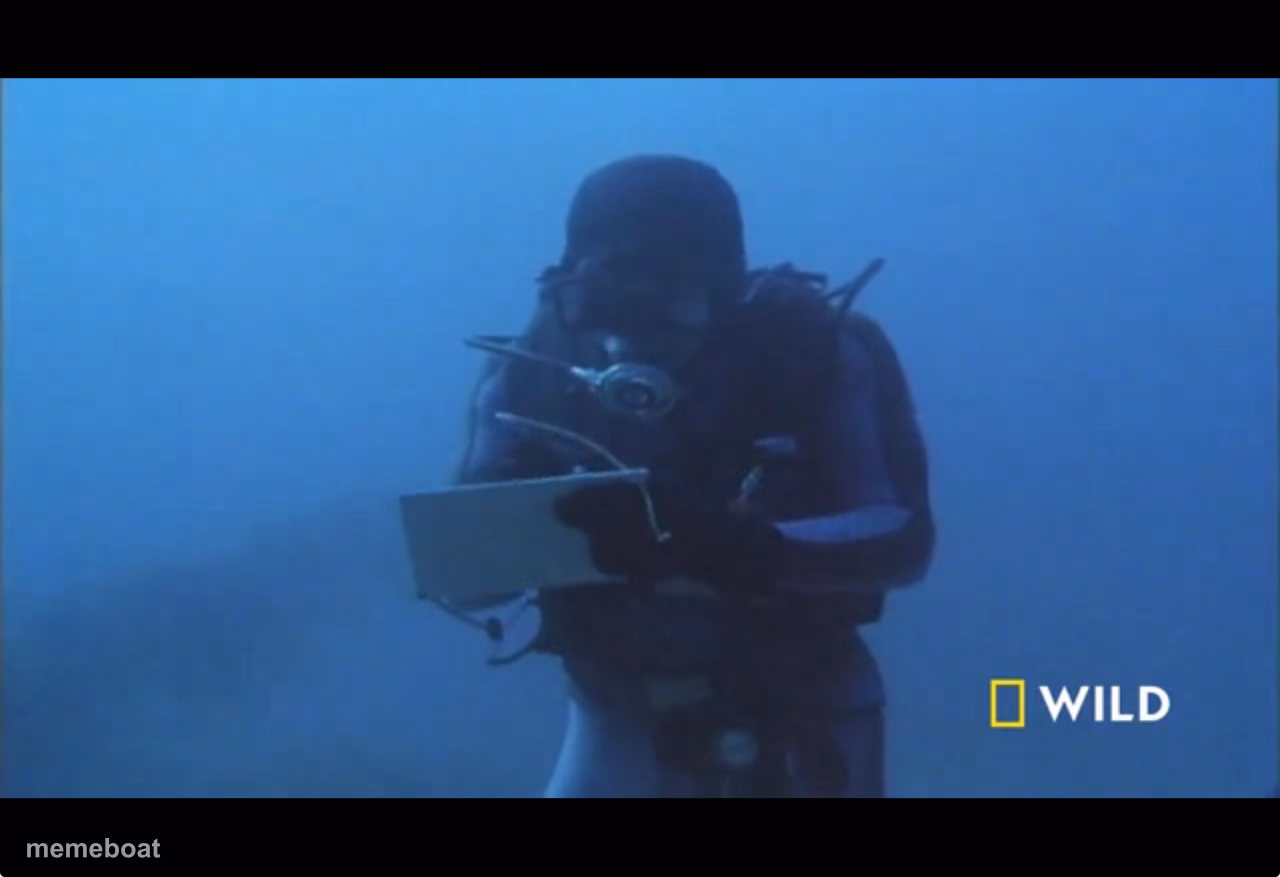 Writing underwater - meme generator image preview
