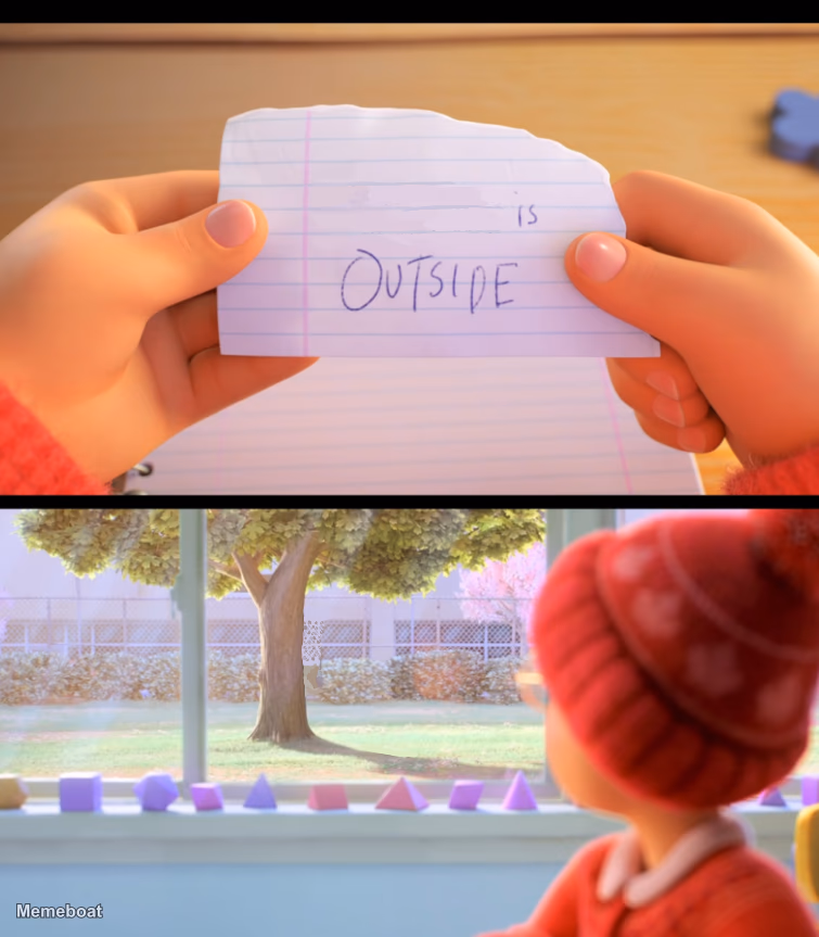 X is outside - meme generator image preview