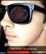yeah mom im studying