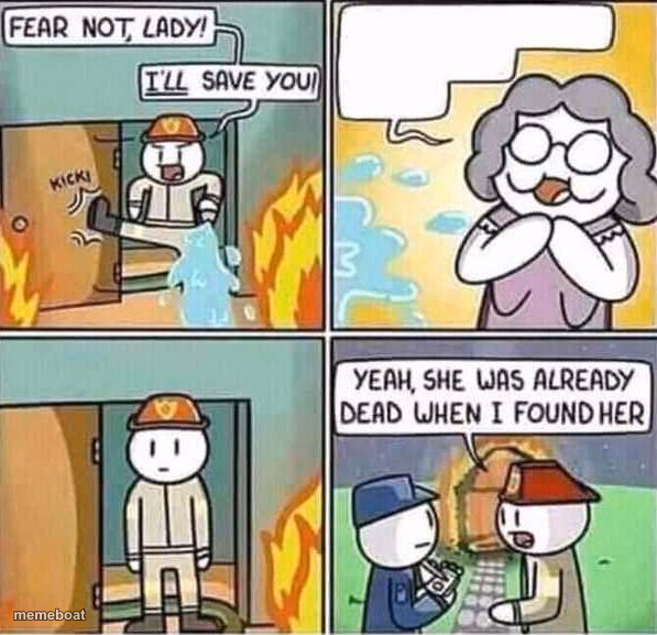 Yeah, she was already dead when I found here. - meme generator image preview