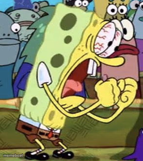 yelling spongebob - meme generator image preview