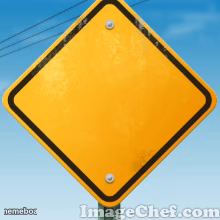 Yellow Road Sign - meme generator image preview