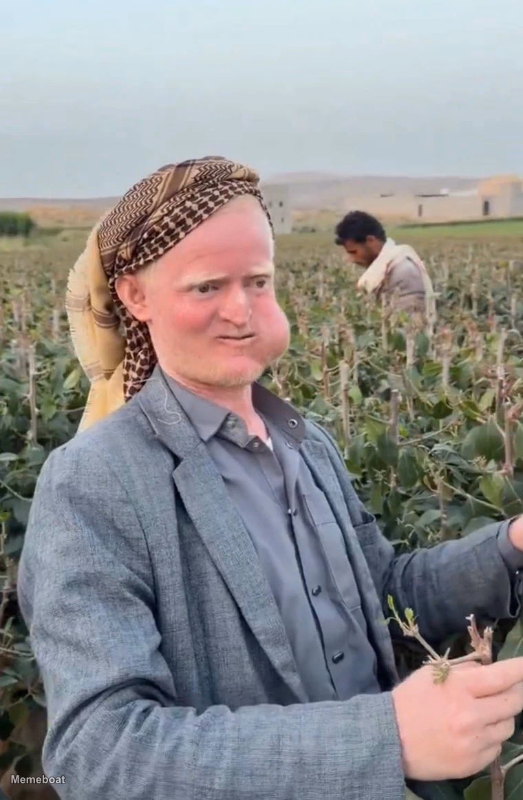 Yemeni farmer eating Khat - meme generator image preview
