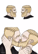 Yes Chad kissing meme