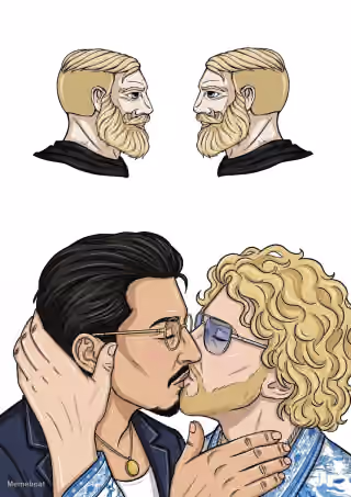 Yes gigachads Kissing