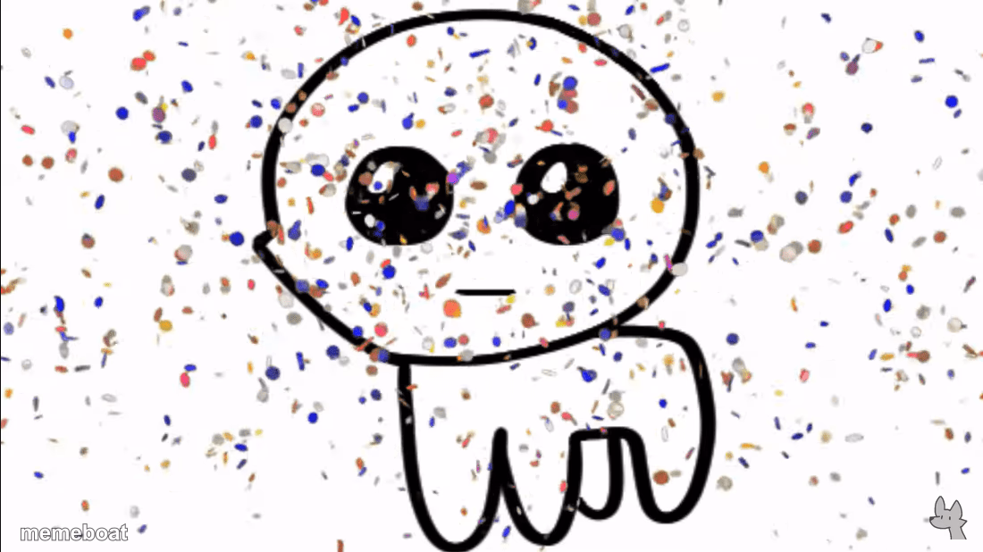 yippie confetti - meme generator image preview