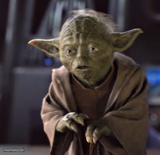 Yoda asks clueless human question - meme generator image preview