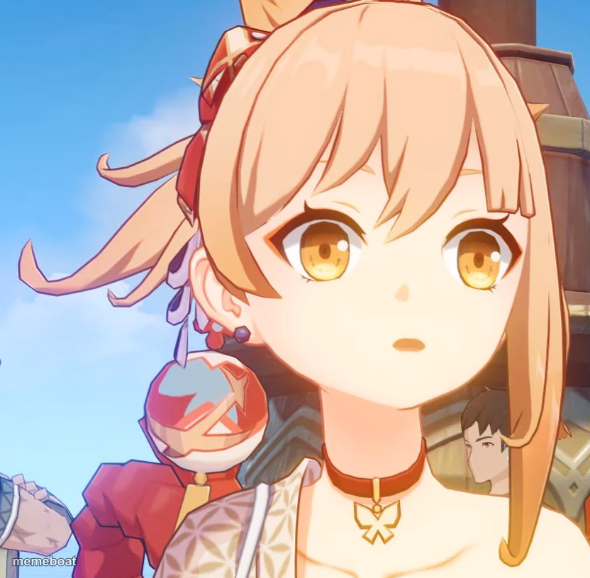 Yoimiya Visible Suprise - meme generator image preview