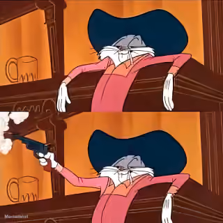 Yosemite Sam Shooting a Gun
