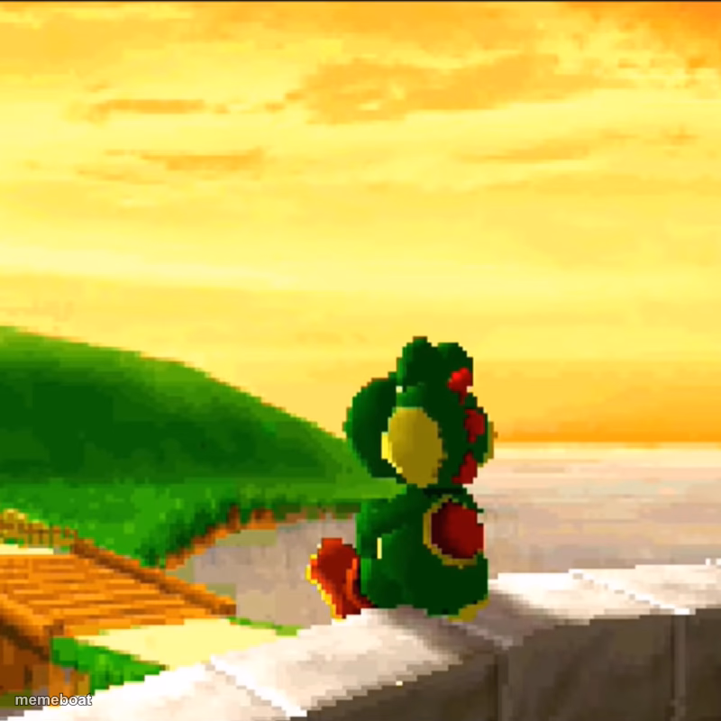 Yoshi at Sunset - meme generator image preview