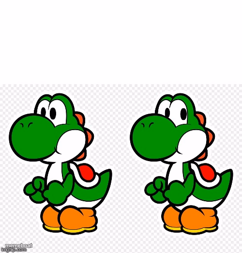 Yoshi Looking Back - meme generator image preview