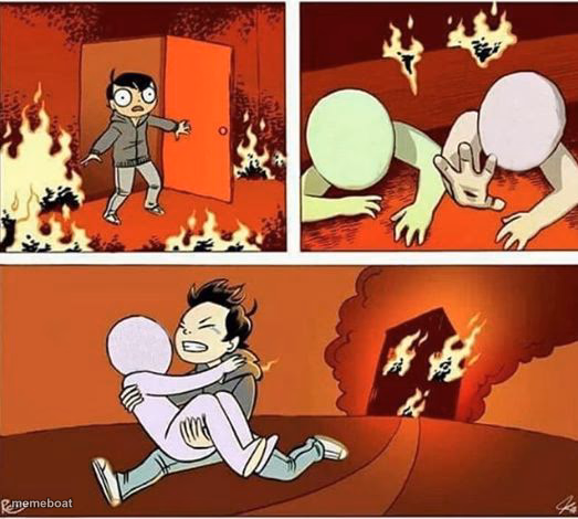 You Can Only Save one From Fire - meme generator image preview