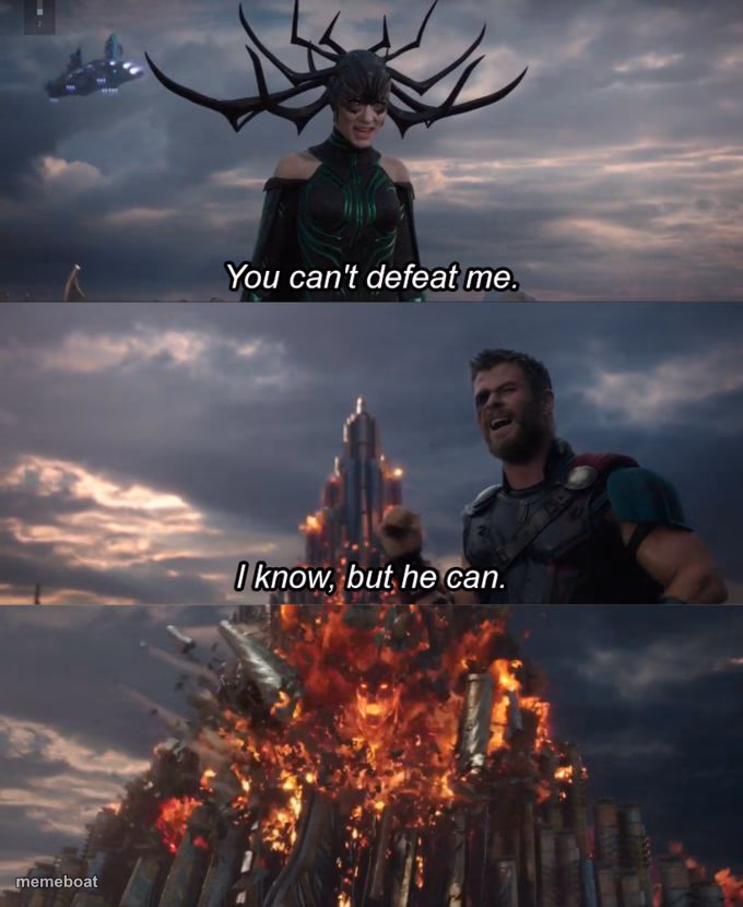You can't defeat me - meme generator image preview