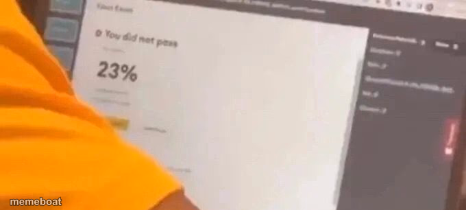 "You did not pass" - meme generator image preview