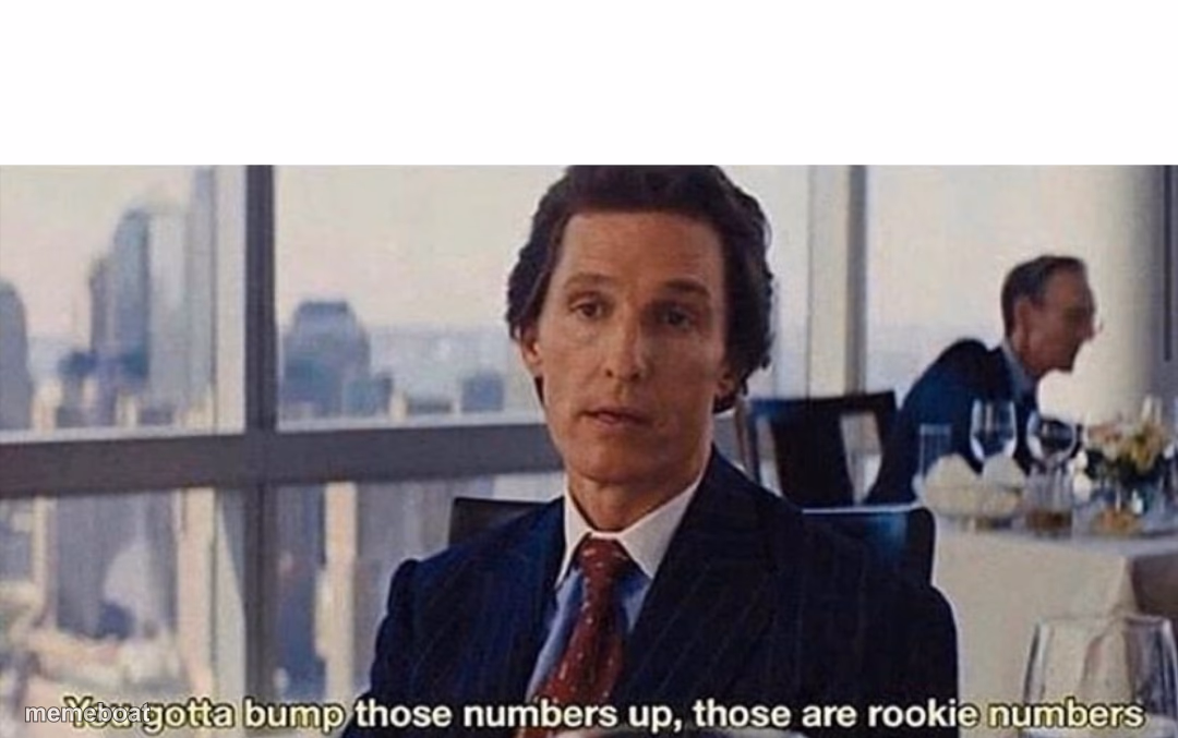 Rookie Numbers Wolf Of Wall Street - meme generator image preview