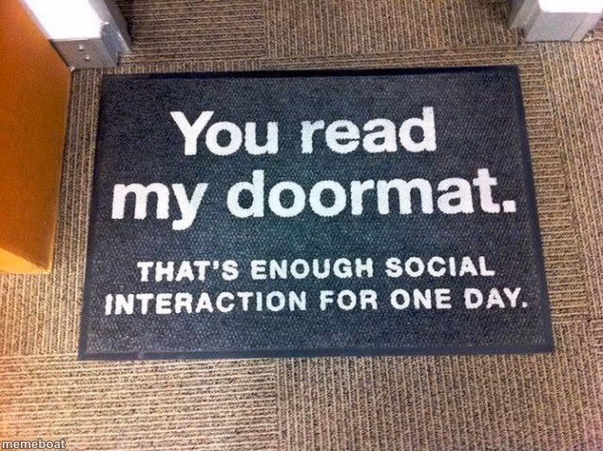 You read my doormat - meme generator image preview