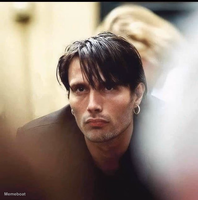 Young Mads Mikkelsen Mogging - meme generator image preview