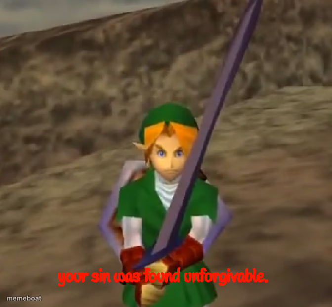 your sin has been found unforgivable - meme generator image preview