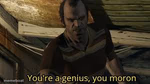 You're a genius, you moron