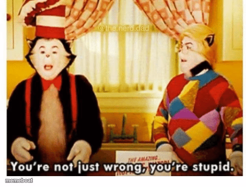 You're not just wrong your stupid - meme generator image preview
