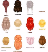 Zodiac Signs As Hair…