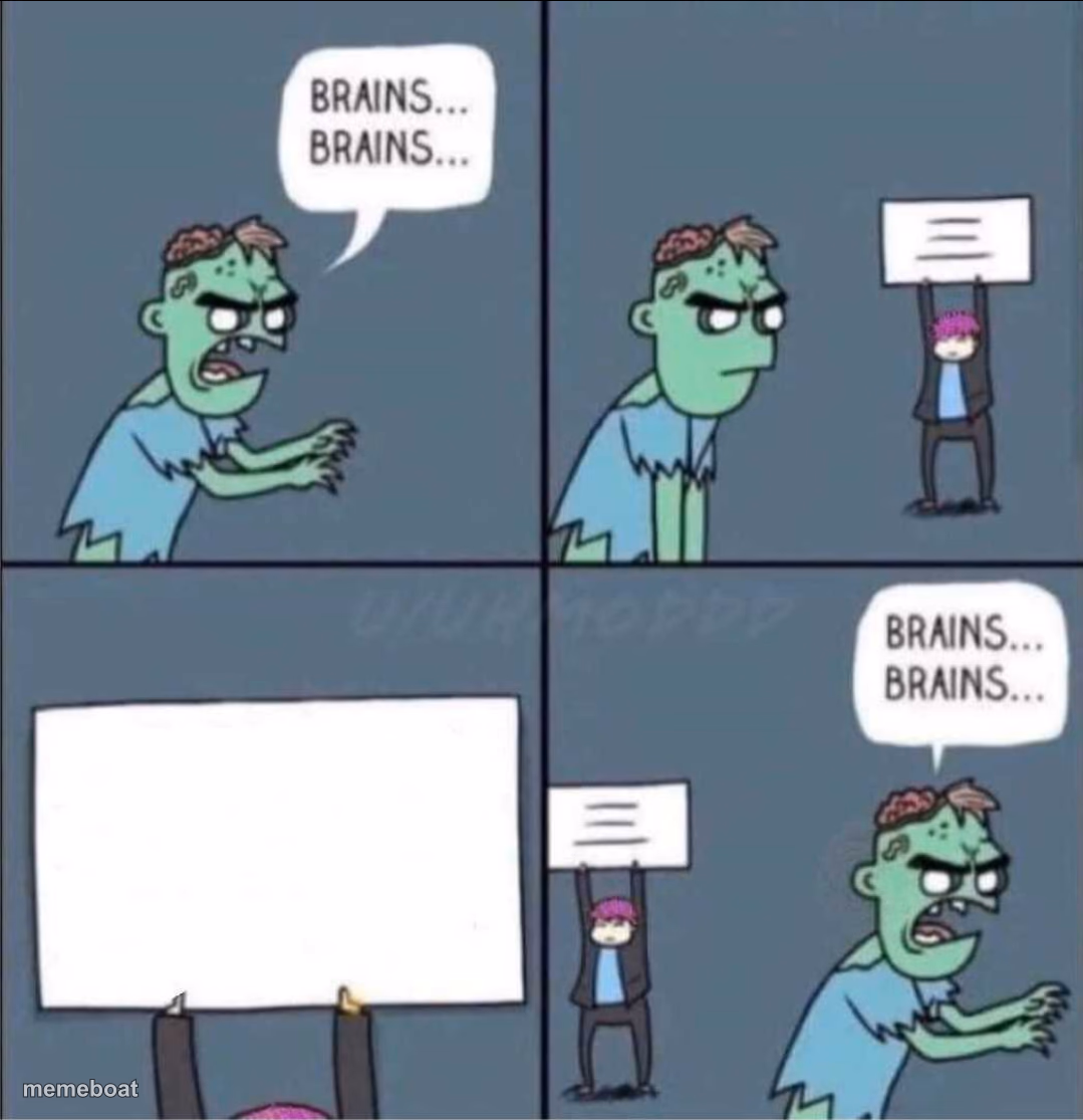 zombie brains - meme generator image preview
