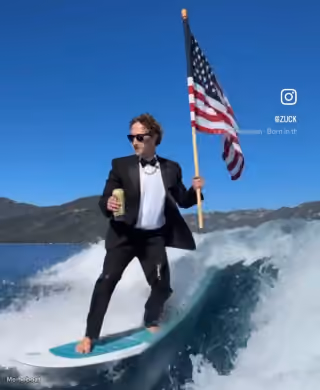 Zuck Surfing