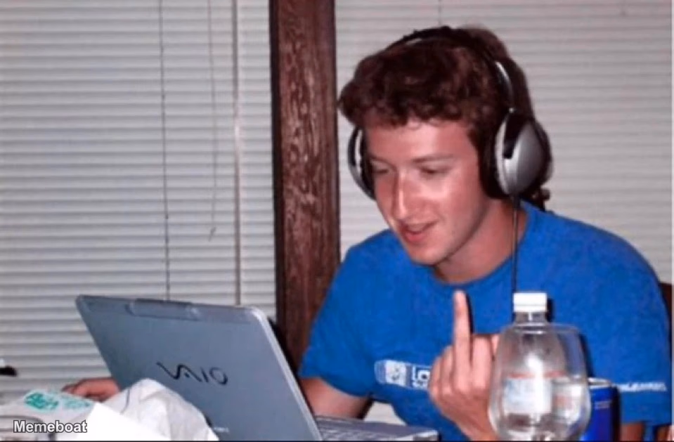 Zuckerberg Middle Finger - meme generator image preview