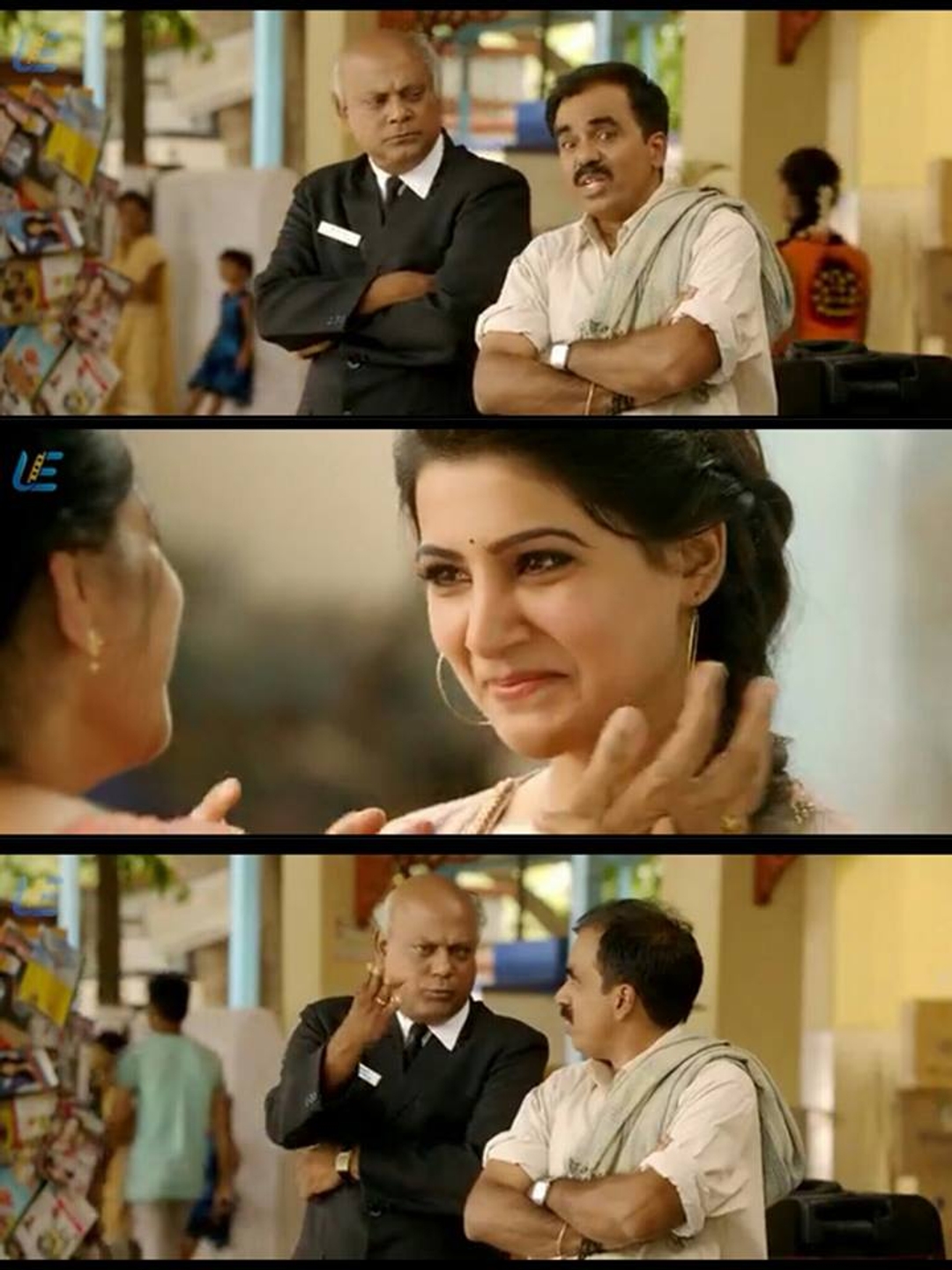 24 meme template with Sethuraman, Athreya and Manikandan (Suriya) with Sathyabama (Samantha Ruth Prabhu)