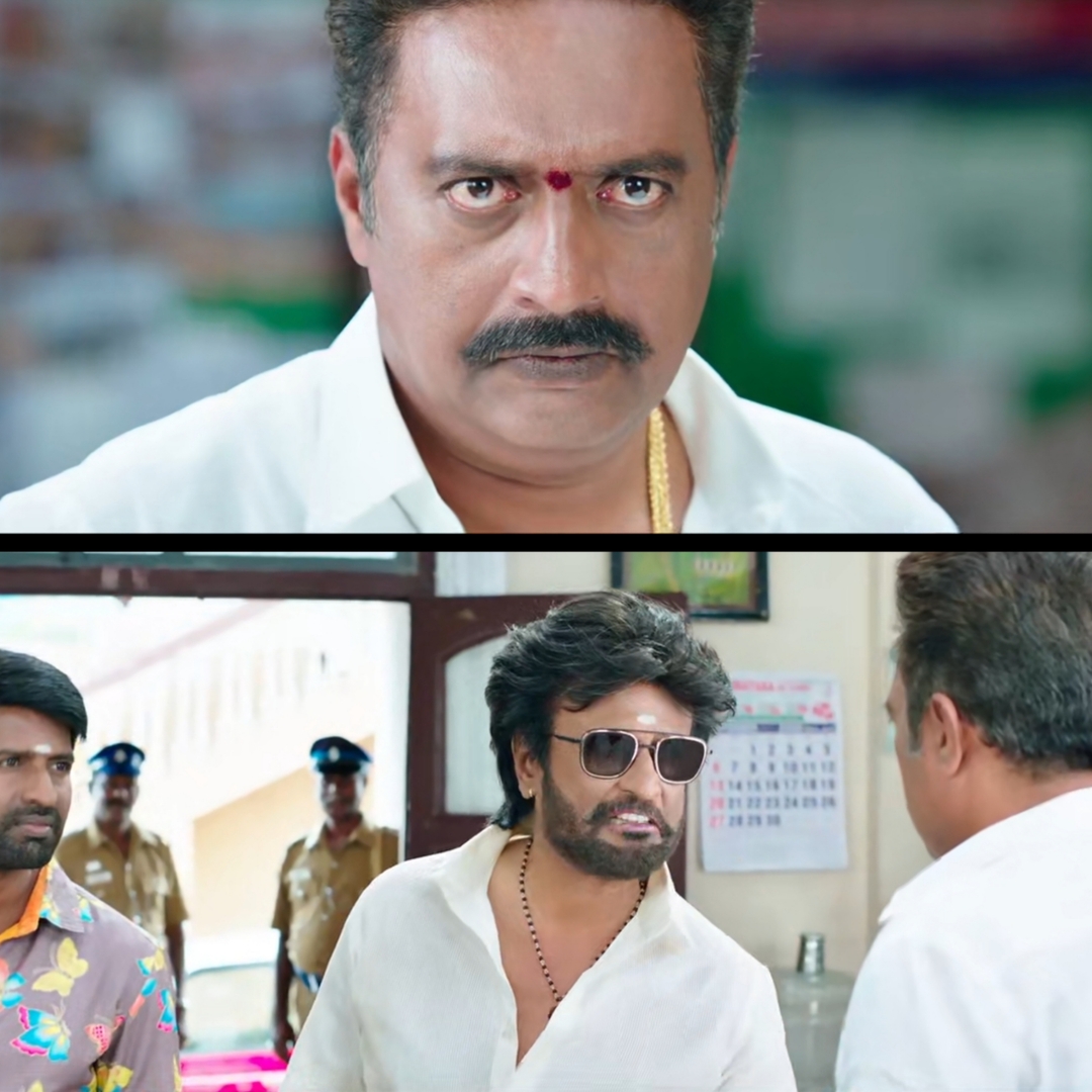 Annaatthe meme template with 'Annaatthe' Kaalaiyaan (Rajinikanth) with Nattadurai (Prakash Raj)