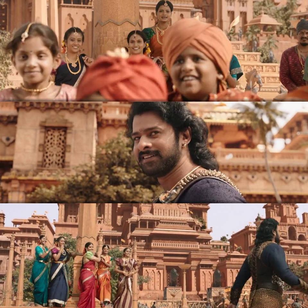 Bāhubali: The Beginning meme template with Sivagami (Ramya Krishnan) with Bijjaladeva (Nassar) with Amarendra Bāhubali / Mahendra "Sivudu" Bāhubali (Prabhas)