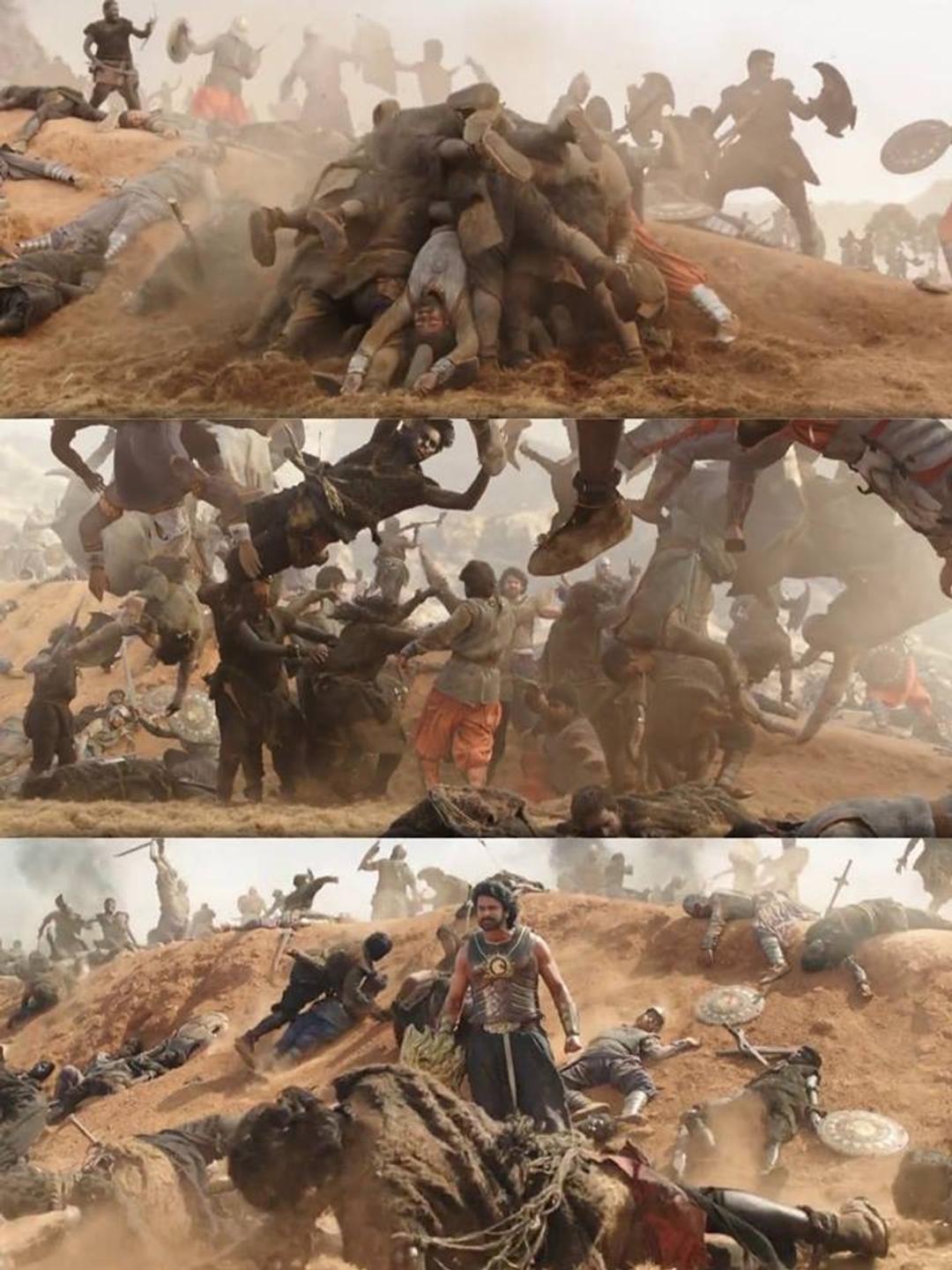 Bāhubali: The Beginning meme template with Sivagami (Ramya Krishnan) with Bijjaladeva (Nassar) with Amarendra Bāhubali / Mahendra "Sivudu" Bāhubali (Prabhas)