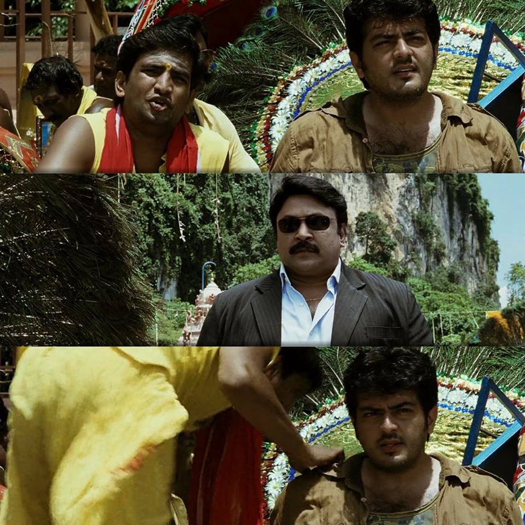 Billa meme template with David Billa / Saravana Velu (Ajith Kumar)
