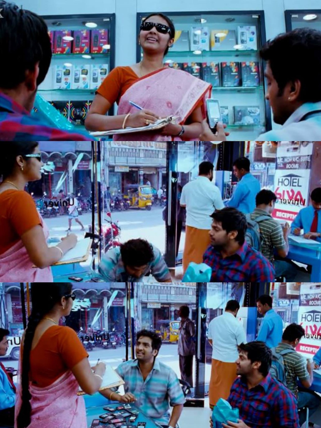 Boss Engira Baskaran meme template with Bhaskaran (Arya) with Nallathambi (Santhanam)