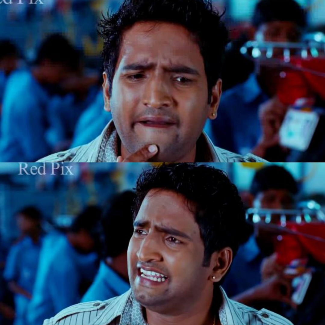 Boss Engira Baskaran meme template with Bhaskaran (Arya) with Nallathambi (Santhanam)