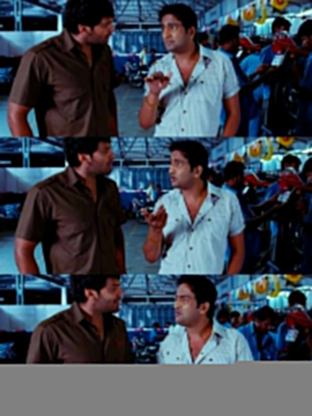 Boss Engira Baskaran meme template with Bhaskaran (Arya) with Nallathambi (Santhanam)