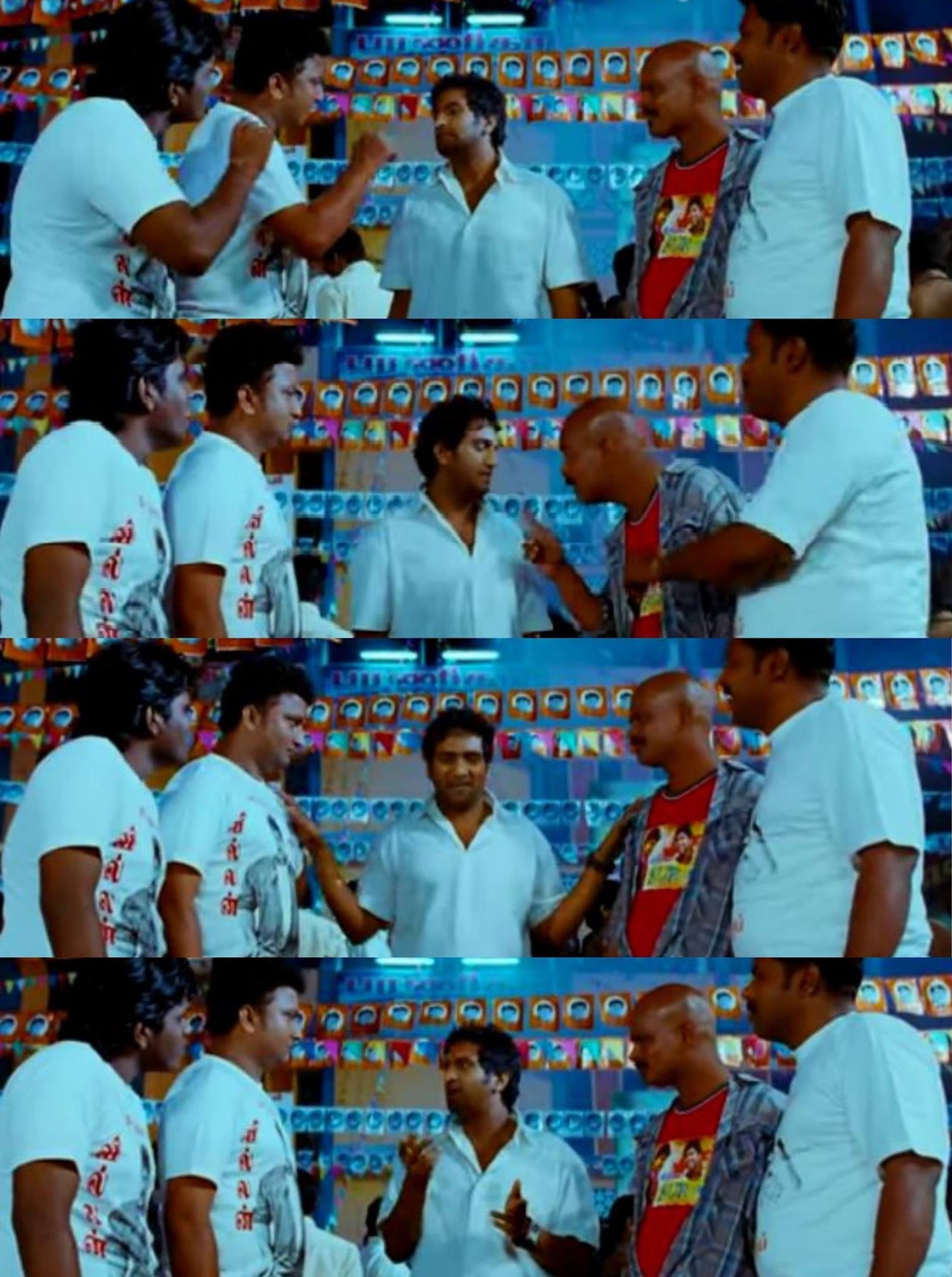 Boss Engira Baskaran meme template with Bhaskaran (Arya) with Nallathambi (Santhanam)
