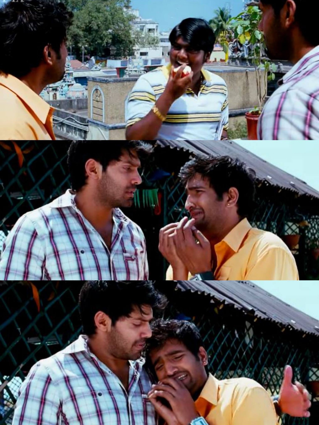 Boss Engira Baskaran meme template with Bhaskaran (Arya) with Nallathambi (Santhanam)