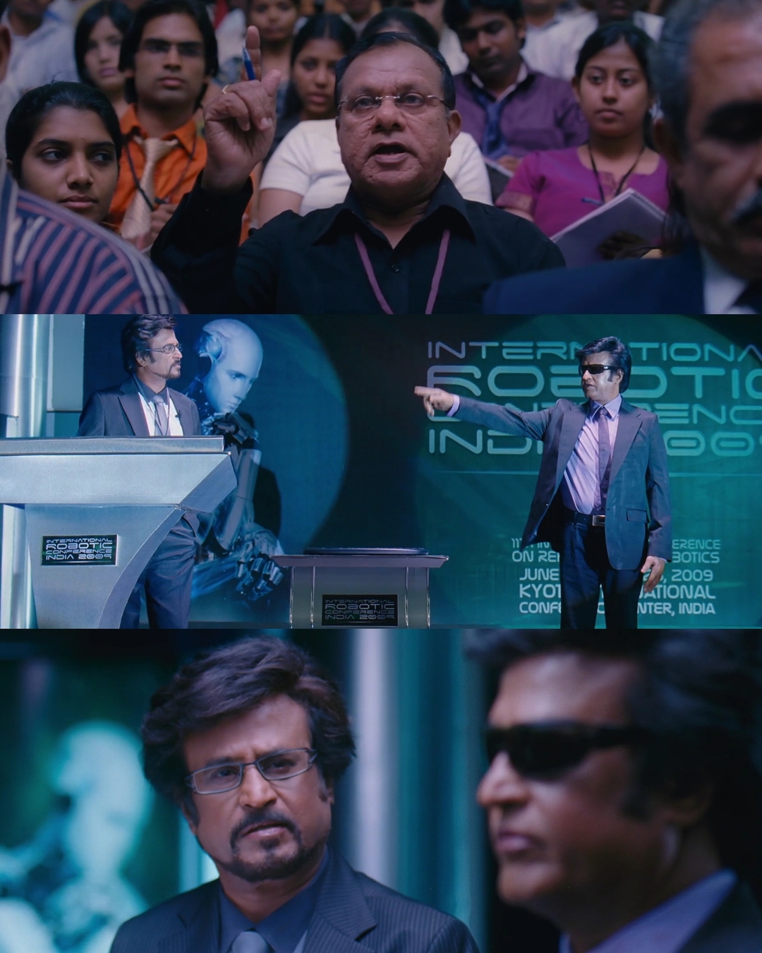 Enthiran meme template with Dr. Vaseegaran / Chitti (Rajinikanth)